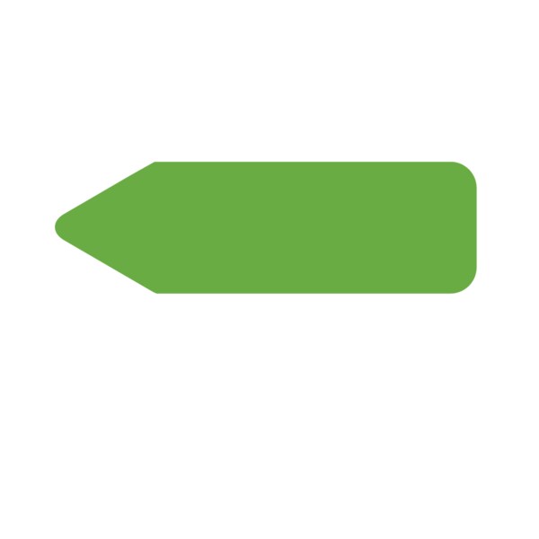 Labeling Flag - Solid - Green - Re Fill - 9/16" x 2"